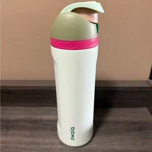White and Pink Water Bottle